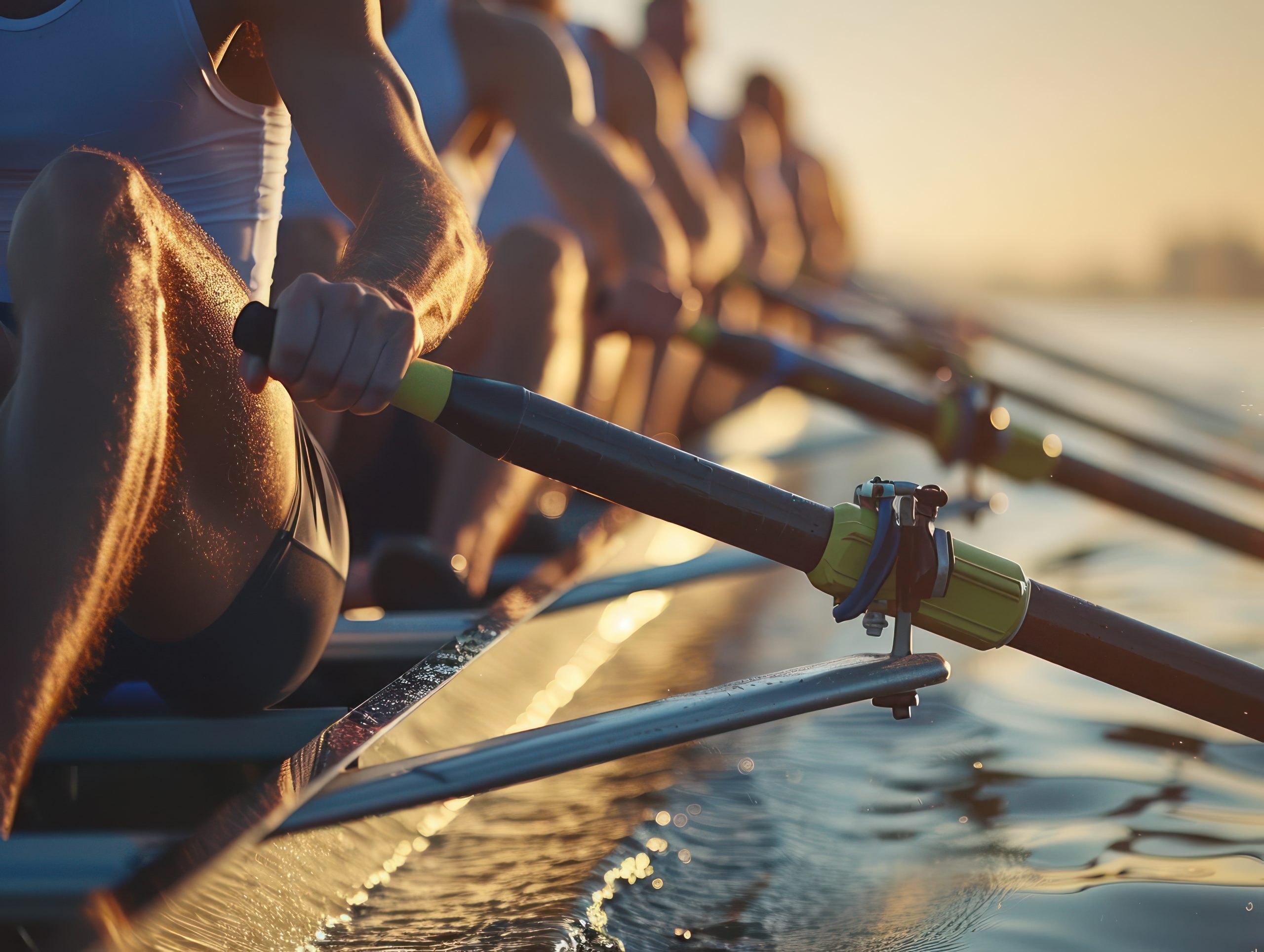 Fountain Consulting and Management We exist because we enjoy helping our clients grow and succeed Rowing Team Competition Athletes Rowing With Oars In A Competitive Sport, Teamwork, Strength, And Endurance On The Water